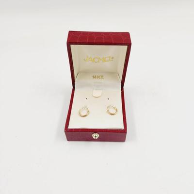 BEAUTIFUL 14K JACMEL HOOP EARRINGS