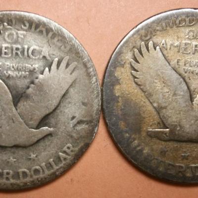 UNITED STATES (2) Silver Quarter Dollars (no dates)