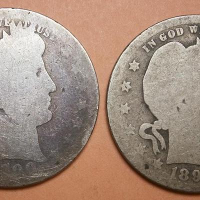UNITED STATES 1898 & 1900 Barber Quarters