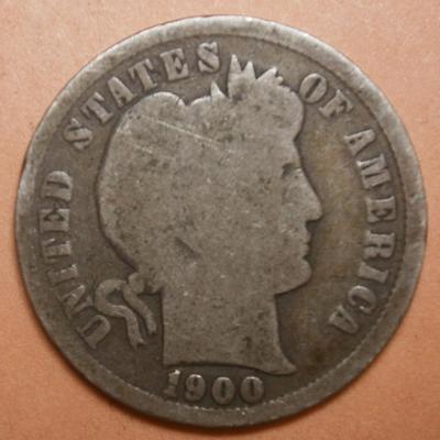 UNITED STATES 1900 Barber Silver Dime