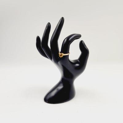 CITRINE 1/20 GOLD RING (G.E.C.O) - SIZE 8