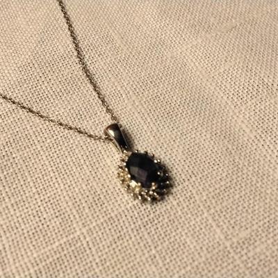 Ross Simons Amethyst And Diamond 18" 925 Necklace