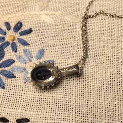 Ross Simons Amethyst And Diamond 18" 925 Necklace