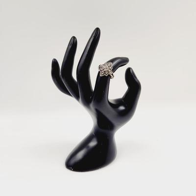 ART NOUVEAU STYLE .925 RING SIZE 4.75
