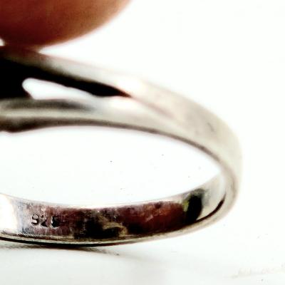 ART NOUVEAU STYLE .925 RING SIZE 4.75