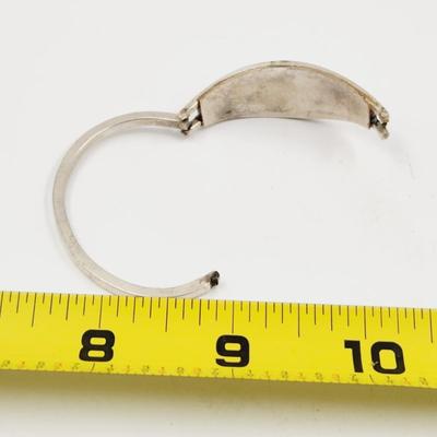 VINTAGE ALPACA MEXICAN SILVER CLASP BRACELET