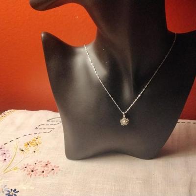 Diamond Starburst 925 16" Necklace