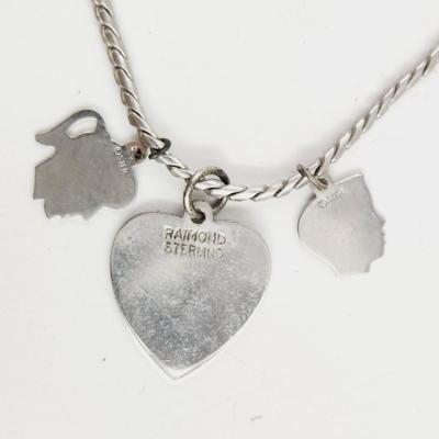 BEAUTIFUL RAIMOND STERLING GIRL / BOY HEART CHARM BRACELET