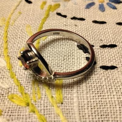 Garnet 925 Ring Size 6