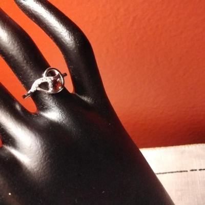 Garnet 925 Ring Size 6