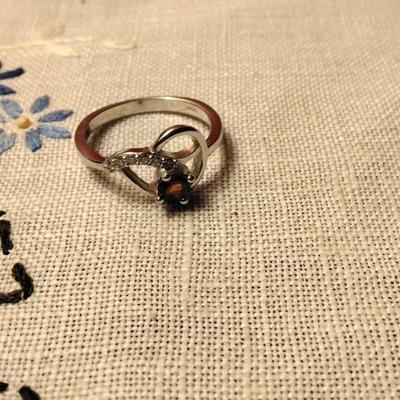 Garnet 925 Ring Size 6