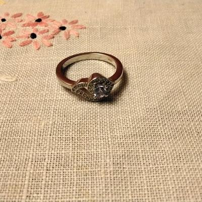 Tanzanite And Diamond 925 Ring Size 8.5