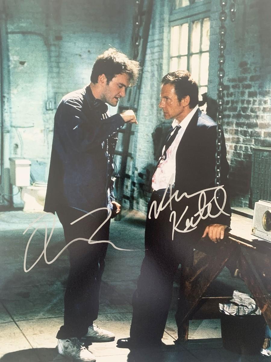 Reservoir Dogs Quentin Tarantino and Harvey Kietel singed movie photo |  EstateSales.org, image size:900x1200