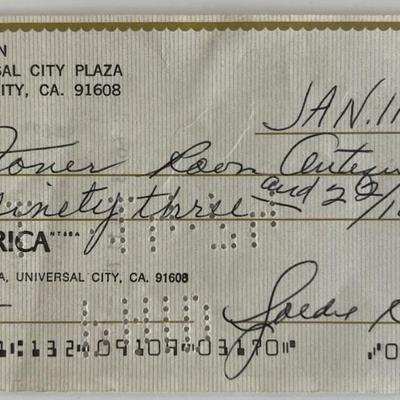 Goldie Hawn signed check. GFA authenticated.