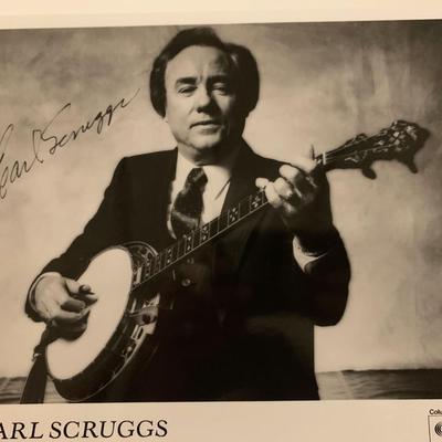 Earl Scruggs signed photo