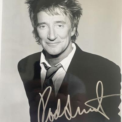 Rod Stewart signed photo