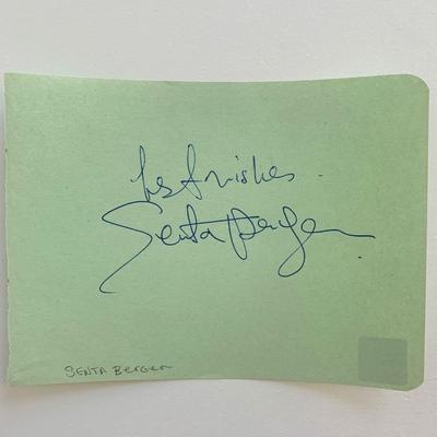 Senta Berger original signature