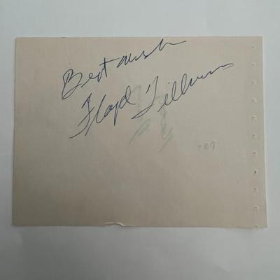 Floyd Tillman original signature