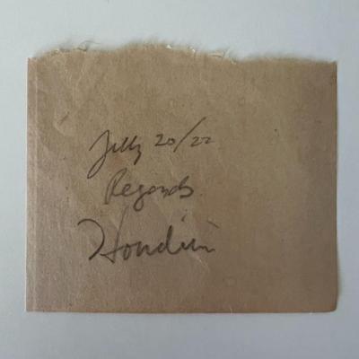 Harry Houdini original signature