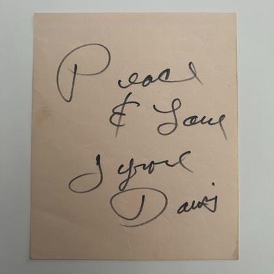 Tyrone Davis Peace & Love original signature