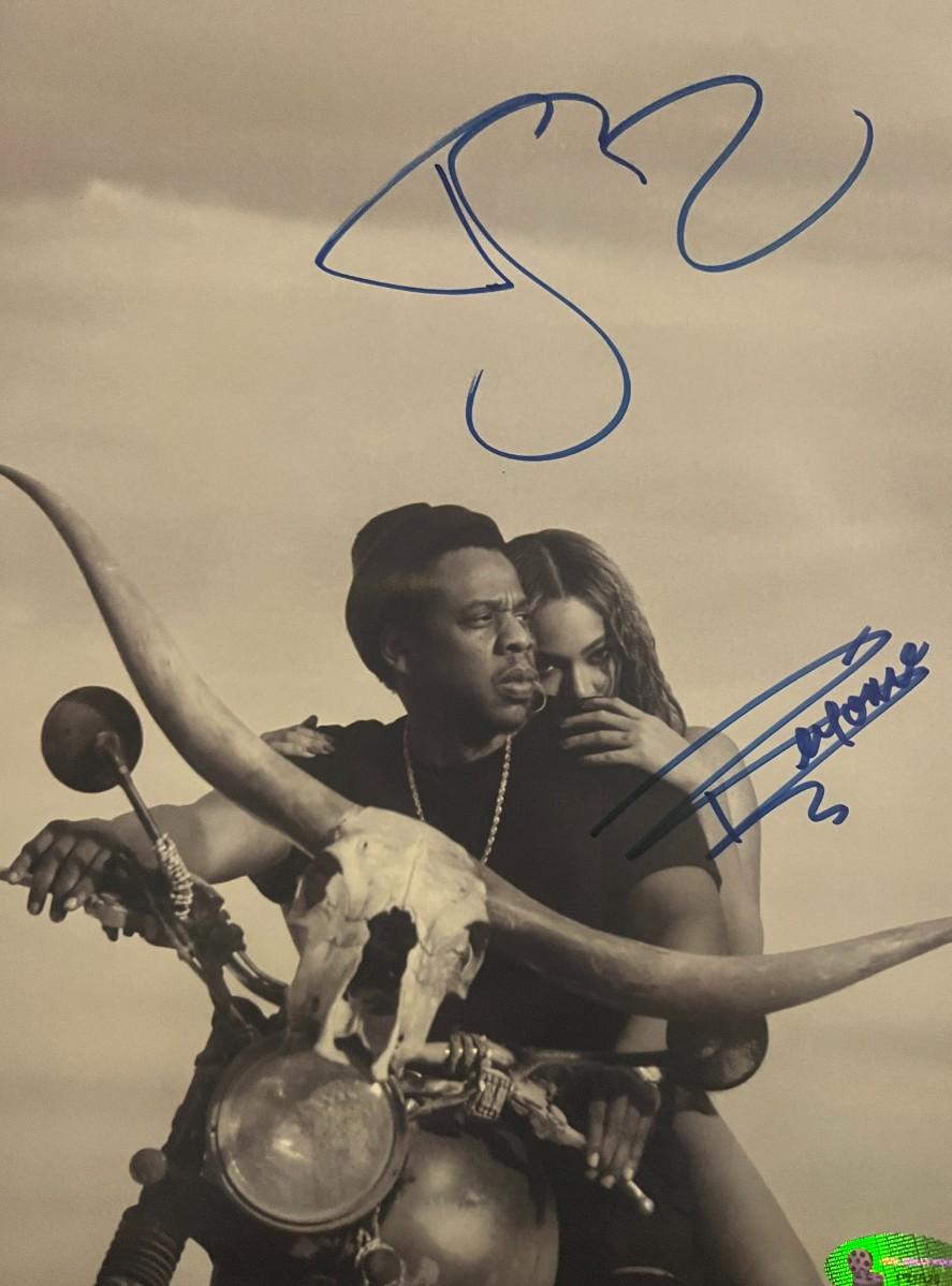 Jay-Z and Beyonce signed photo | EstateSales.org