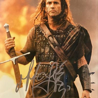 Braveheart Mel Gibson signed movie photo