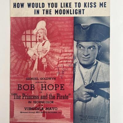 Bob Hope signed sheet music