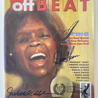 Irma Thomas and Joshua Walsh signed magazine 