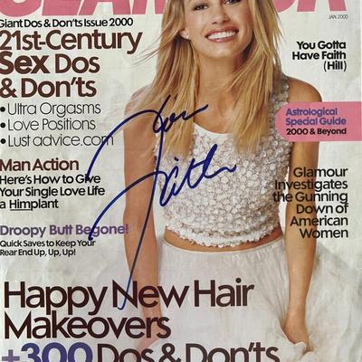 Faith Hill signed Glamour magazine cover. GFA authenticated