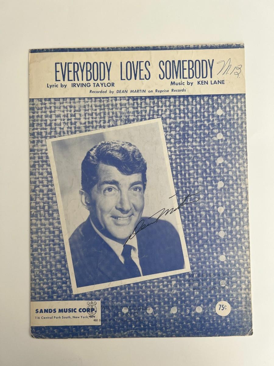 Everybody Loves Somebody Dean Martin signed sheet music | EstateSales.org