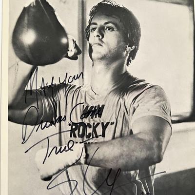 Rocky Sylvester Stallone signed movie photo