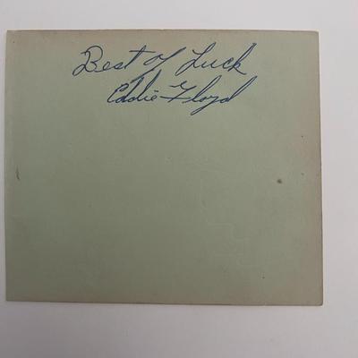 Eddie Floyd original signature