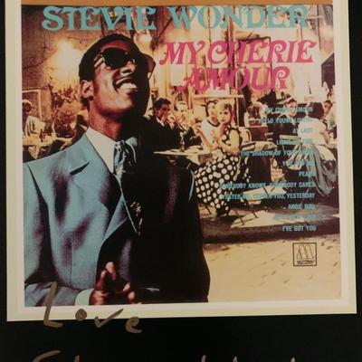 Stevie Wonder signed pre-press proof