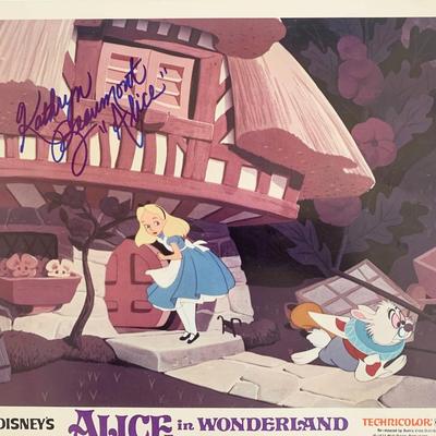 Alice in Wonderland Kathryn Beaumont signed movie photo