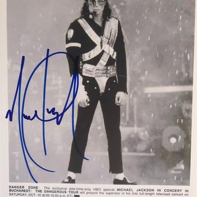 Michael Jackson signed photo