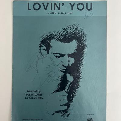 Lovin' You Bobby Darin signed sheet music