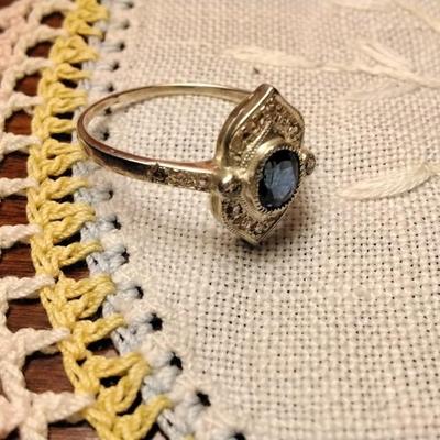 Stunning Diamond And Sapphire 925 Ring Size 7 One Of A Kind