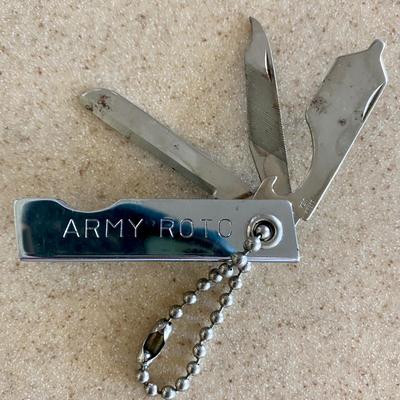 VINTAGE ARMY ROTC KEYCHAIN KNIFE