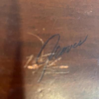 ALL LEATHER VANITY BOX, ARTIST SIGNED
