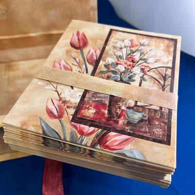 PRETTY BOXED SET OF FLORAL NOTECARDS