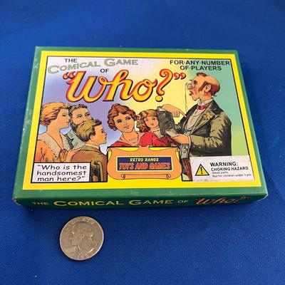 VINTAGE-LOOK “WHO” CARD GAME
