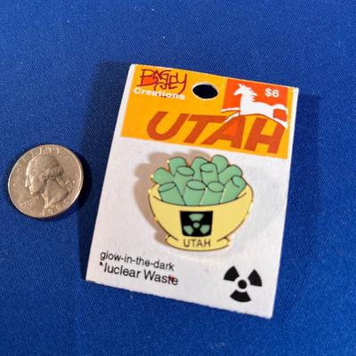 NUCLEAR WASTE PIN BY PAT BAGLEY