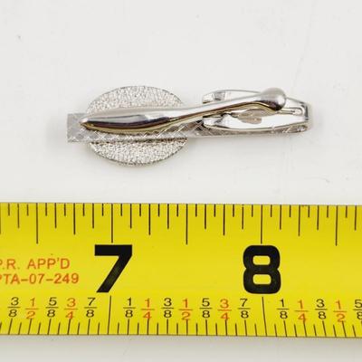 VINTAGE SILVER TONED TIE CLIPS