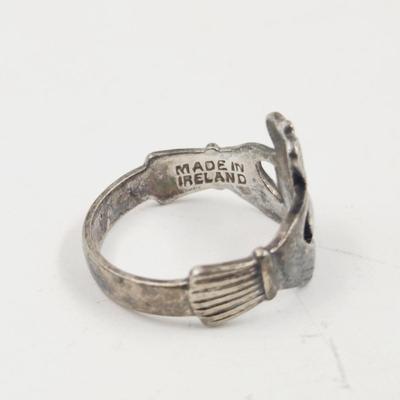 PEWTER MADE IN IRELAND CLADDAGH RING