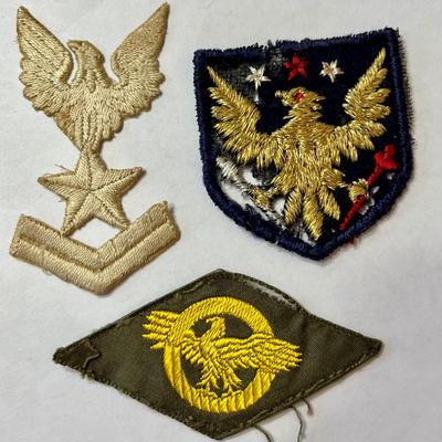 3 WW2 MILITARY PATCHES