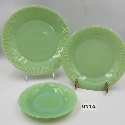 3 Piece Fire King Jadite Lot
