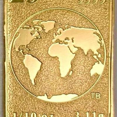 .999 Fine Gold Bar. Elizabeth II
