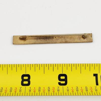 VINTAGE BRONZE FLAG PIN