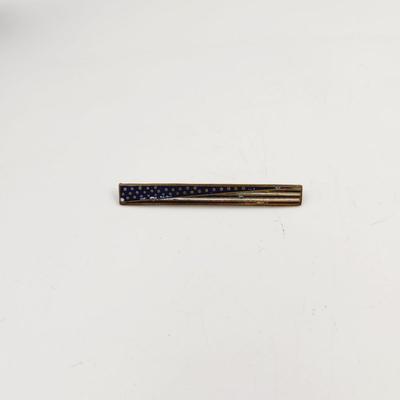 VINTAGE BRONZE FLAG PIN