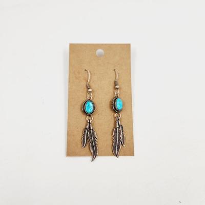 METAL NATIVE STYLE FEATHERED EARRINGS